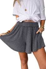 Load image into Gallery viewer, Summer Culotte Shorts | Gray Elastic Waist Culotte Shorts
