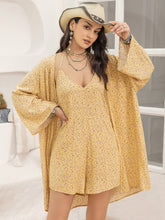 Load image into Gallery viewer, Halter Neck Romper and Cover Up Set
