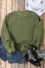 Load image into Gallery viewer, Pullover Sweatshirt | Green Drop Shoulder Crew Neck
