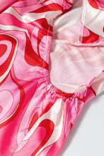 Load image into Gallery viewer, Pink Abstract Swirl Print Halter Maxi Dress | Dresses/Maxi Dresses
