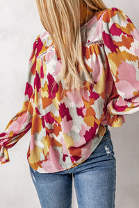 Multicolor Abstract Printed Long Sleeve Blouse | Tops/Blouses & Shirts