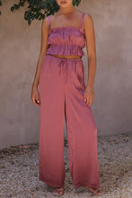 Load image into Gallery viewer, Wide Leg Pants Set | Ruffled Sleeveless Top and Pants
