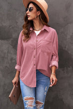 Load image into Gallery viewer, Pink Corduroy Button Pocket Shirt | Tops/Blouses &amp; Shirts
