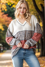 Load image into Gallery viewer, Exposed Seam Top | Color Block Long Sleeve Top
