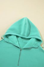 Load image into Gallery viewer, Pocketed Half Zip Long Sleeve Hoodie
