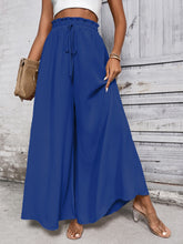 Load image into Gallery viewer, Wide Leg Pants | Tied High Waist Wide Leg Pants
