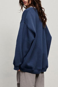 Oversize Round Neck Sweatshirt | Dropped Shoulder