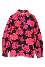 Load image into Gallery viewer, Rose Floral Shirred Cuffs Long Sleeve Shirt | Tops/Blouses &amp; Shirts
