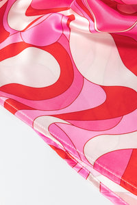 Pink Abstract Swirl Print Halter Maxi Dress | Dresses/Maxi Dresses