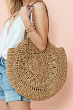 Load image into Gallery viewer, Camel Bohemian Straw Woven Round One Shoulder Bag | Shoes &amp; Bags/Shoulder Bags
