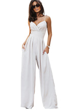 Load image into Gallery viewer, Wide Leg Jumpsuit | Spaghetti Straps Pleated High Waist
