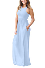 Load image into Gallery viewer, Maxi Dress | Full Size Grecian Neck Dress with Pockets
