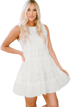 Load image into Gallery viewer, Babydoll Dress | White Frill Trim Sleeveless Dress
