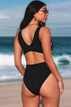 Load image into Gallery viewer, Black Slimmer Cutout One Piece Swimsuit | Swimwear/One Piece Swimsuit
