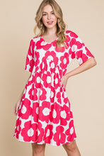 Load image into Gallery viewer, Floral Print Dress | Flower Print Ruched Dress
