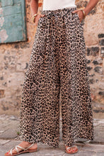 Load image into Gallery viewer, Desert Palm Boho Leopard Wide Leg Pants | Bottoms/Pants &amp; Culotte
