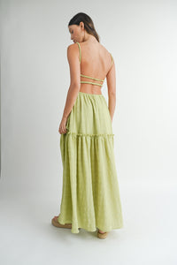 Maxi Dress | Cutout Waist Backless Maxi Dress