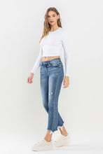 Load image into Gallery viewer, Womens Blue Jeans | Lovervet Mid Rise Frayed Hem Blue Jeans | Blue Jeans
