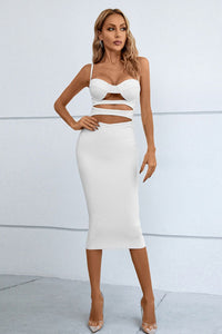 Cocktail Dress | Cutout Spaghetti Strap Bodycon Dress