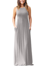 Load image into Gallery viewer, Maxi Dress | Full Size Grecian Neck Dress with Pockets
