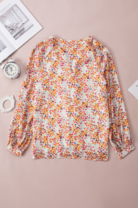 Multicolor Boho Floral Print Button Front Shirt | Tops/Blouses & Shirts