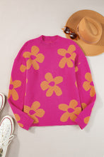 Load image into Gallery viewer, Flower Sweater | Round Neck Long Sleeve Sweater
