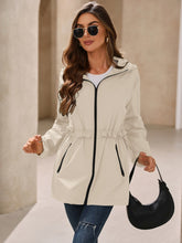 Load image into Gallery viewer, Zip Up Long Sleeve Hooded Jacket
