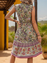 Load image into Gallery viewer, Summer Dress | Printed Tie Neck Sleeveless Dress
