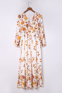 Maxi Dress | Floral V-Neck Long Sleeve