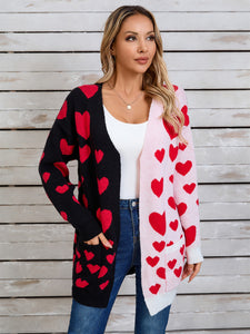 Angel Wing Hearts Long Sleeve Cardigan