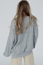 Load image into Gallery viewer, Grey Oversized Top | Side Split Drop Shoulder Top
