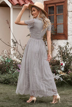 Load image into Gallery viewer, Gray Blue Fill Your Heart Lace Maxi Dress
