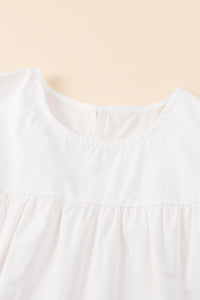 Cap Sleeve Dress | Apricot Color-Block Patchwork Ruffled Tiered