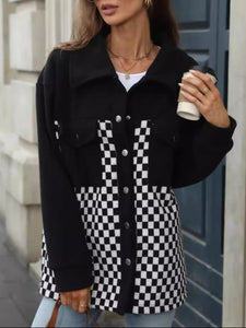 Checkered Long Sleeve Jacket