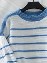 Load image into Gallery viewer, Striped Round Neck Sweater
