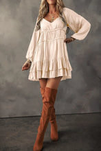 Load image into Gallery viewer, Frilly Ruffled V-Neck Mini Dress
