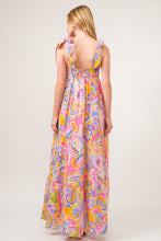 Load image into Gallery viewer, Maxi Dress | Full Size Printed Tie Shoulder Tiered Dress
