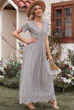 Load image into Gallery viewer, Gray Blue Fill Your Heart Lace Maxi Dress
