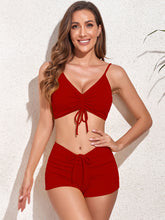 Load image into Gallery viewer, Womens Swimsuit-Drawstring Top and Shorts Swim Set | swimsuit
