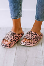 Load image into Gallery viewer, Pink Leopard Print Thick Sole Slip On Slippers | Shoes &amp; Bags/Slippers
