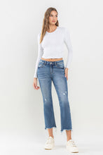 Load image into Gallery viewer, Womens Blue Jeans | Lovervet Mid Rise Frayed Hem Blue Jeans | Blue Jeans
