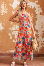 Load image into Gallery viewer, Maxi Dress | Printed Tie Shoulder Tiered Dress
