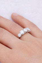Load image into Gallery viewer, Moissanite Ring-1 Carat Moissanite 925 Sterling Silver Half-Eternity Ring
