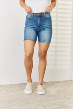 Load image into Gallery viewer, Judy Blue Full Size Tummy Control Double Button Bermuda Denim Shorts | Jean Shorts
