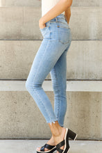 Load image into Gallery viewer, Judy Blue Full Size Button Fly Raw Hem Jeans | Blue Jeans
