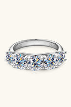 Load image into Gallery viewer, Moissanite Ring-1 Carat Moissanite 925 Sterling Silver Half-Eternity Ring
