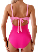 Load image into Gallery viewer, Womens Swimsuit-Tied Cutout Contrast One-Piece Swimwear | swimsuit
