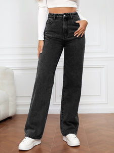 Blue Jeans-High Waist Straight Blue Jeans for Women | Blue Jeans