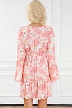 Load image into Gallery viewer, Womens Mini Dress-Smocked Printed Flare Sleeve Mini Dress | blouse
