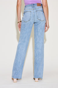 Judy Blue Full Size V Front Waistband Straight Jeans | Blue Jeans